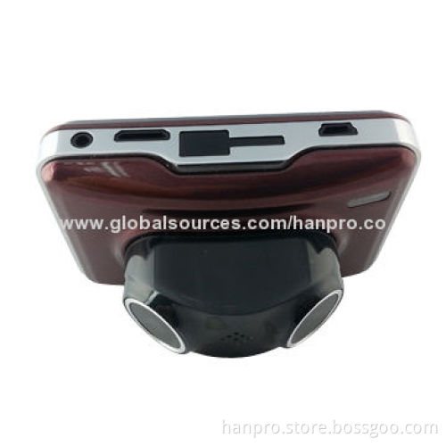 HD Car DVR with H.264 Recording File, Supports TF Card Up to 32GB